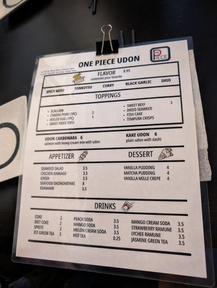 One Piece Sushi Menu image 3